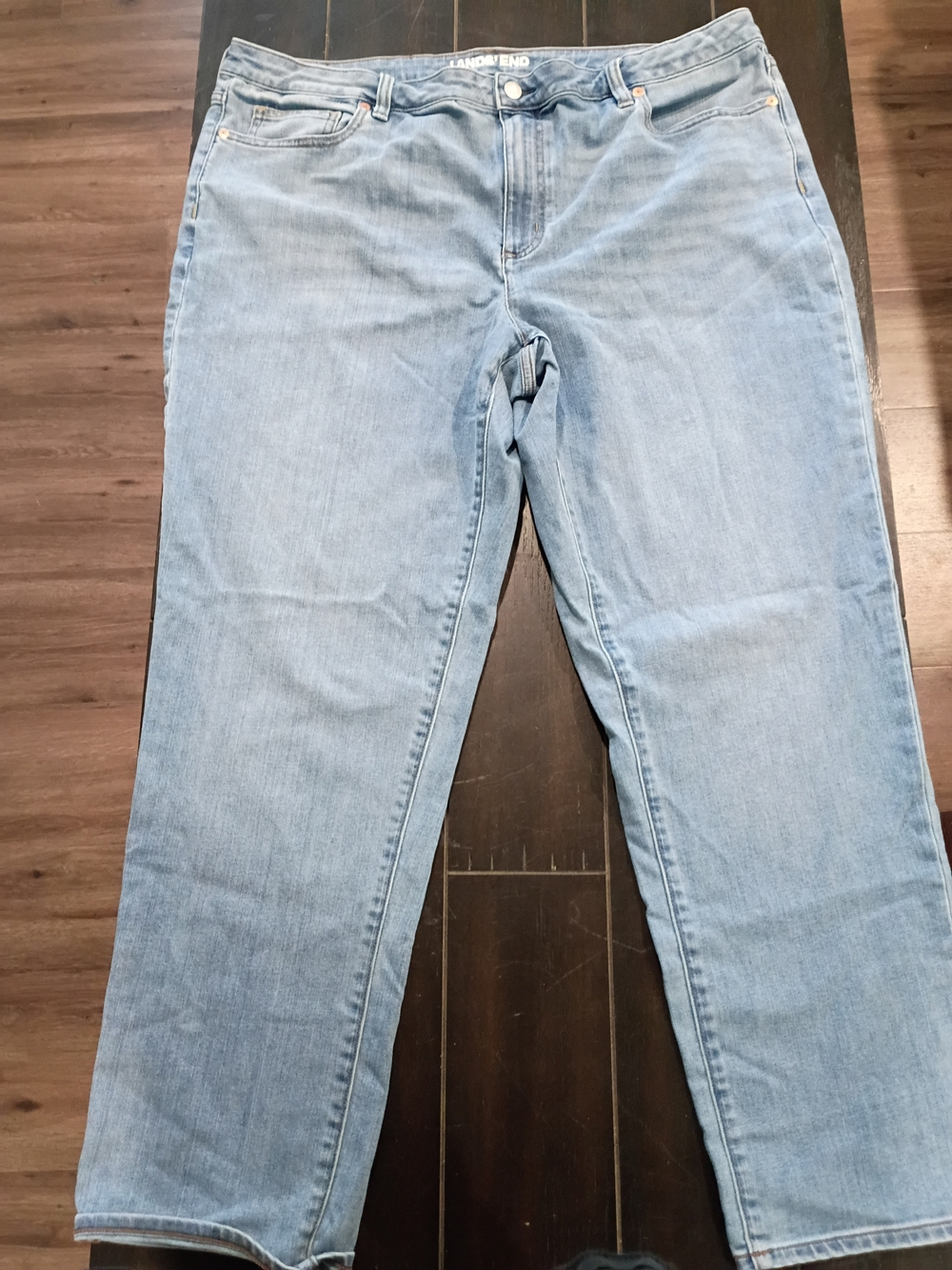 Lands' End Light Wash Denim Jeans - Classic Straight 18
